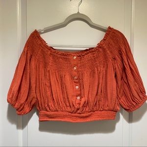 We The Free off shoulder puffy top size (xs)